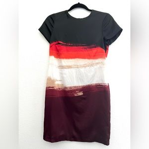 Vince Camuto black paint stroke dress